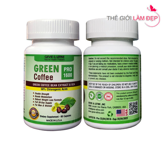 Cà phê giảm cân Green Coffee Pro 1600 mg-5
