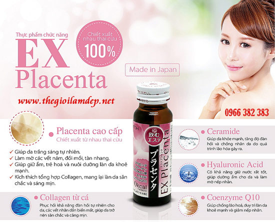 Ex placenta, nước uống nhau thai cừu Nhật Bản