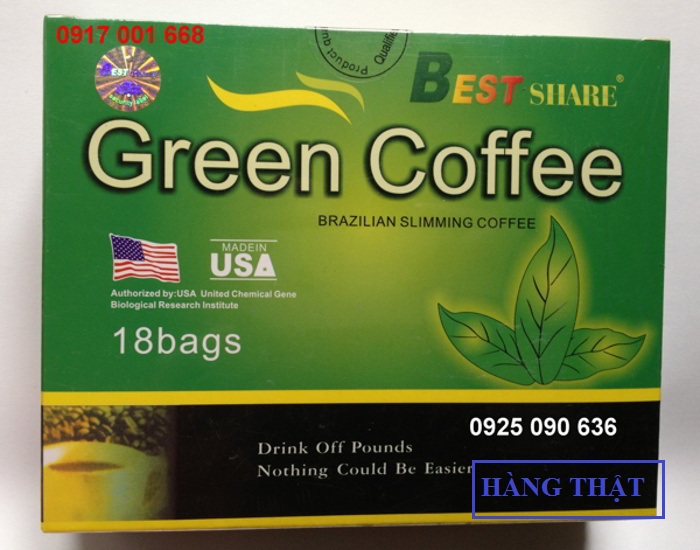 Cà phê giảm cân Green Coffee, Trà giảm cân Green Coffee Chính hãng