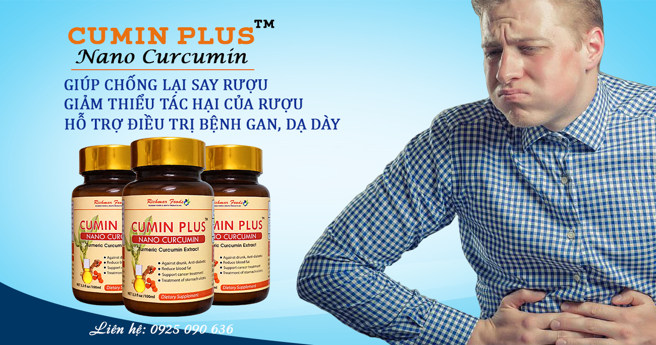 Nano Curcumin - Cumin Plus, hỗ trợ giải rượu, điều trị dạ dày hiệu quả hàng đầu