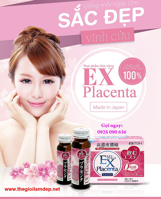 EX Placenta - Nước uống nhau thai cừu Explacenta bổ sung Collagen