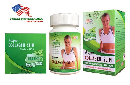 Super Collagen Slim (USA) - Viên giảm cân nhanh của Mỹ