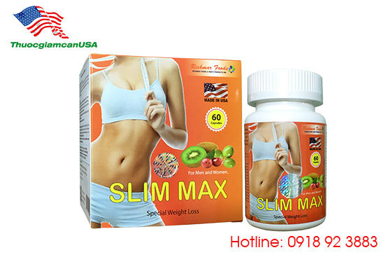 Viên giảm cân Slim Max chính hãng từ USA cho người khó giảm cân